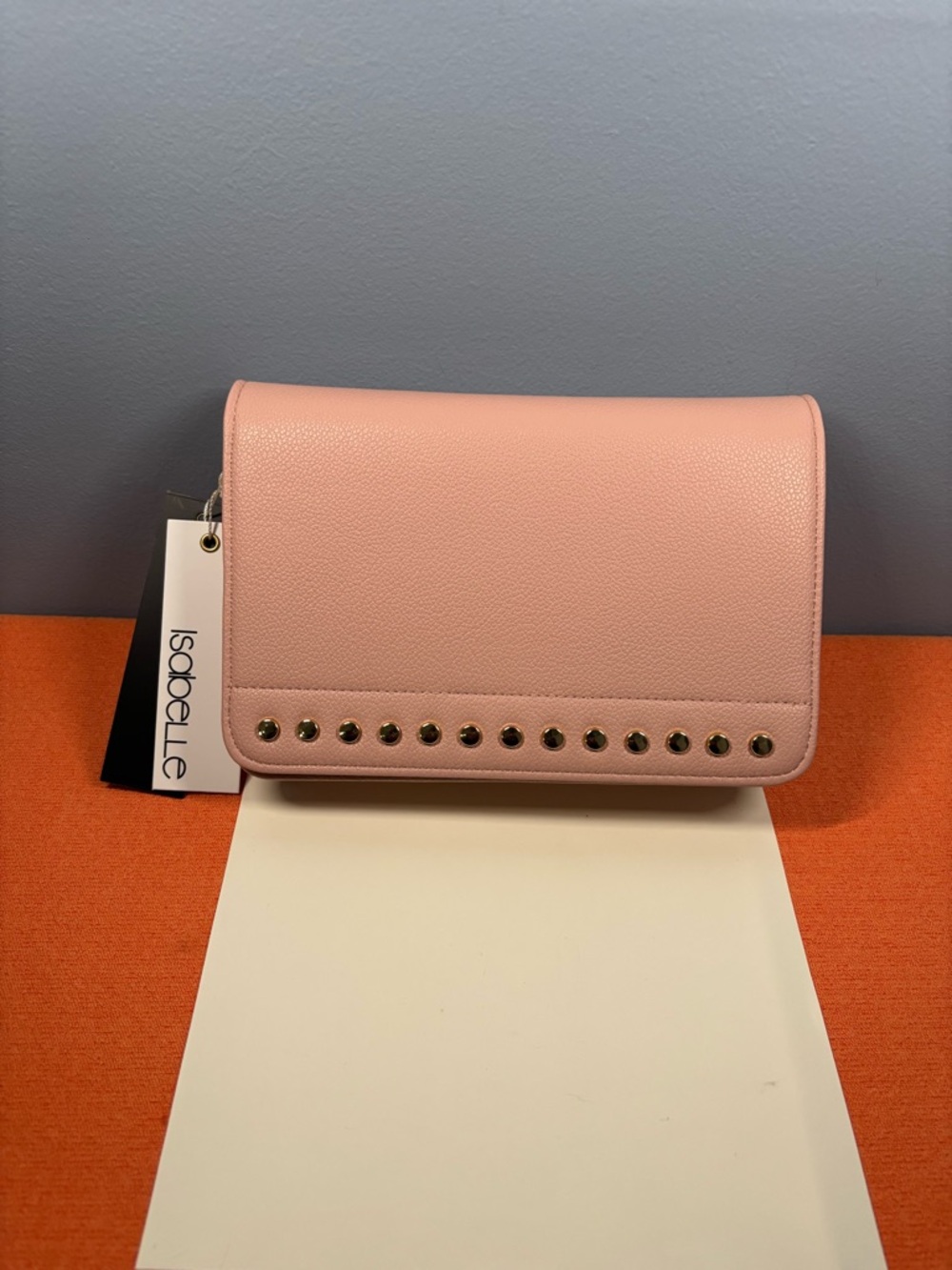 Isabelle Pink Crossbody Bag with Stud Detail
